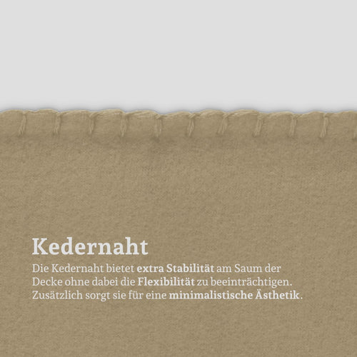 Bestlivings Fleecedecke 130x170 cm Taupe, angenehm wärmende Kuscheldecke