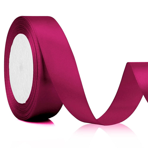 Geschenkband Rot 23 Meter 10mm Schleifenband Bordeaux Weinrot