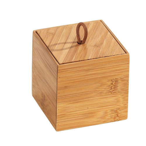 WENKO Box aus Bambus mit 3 Fächern für Schminkutensilien & Schmuck