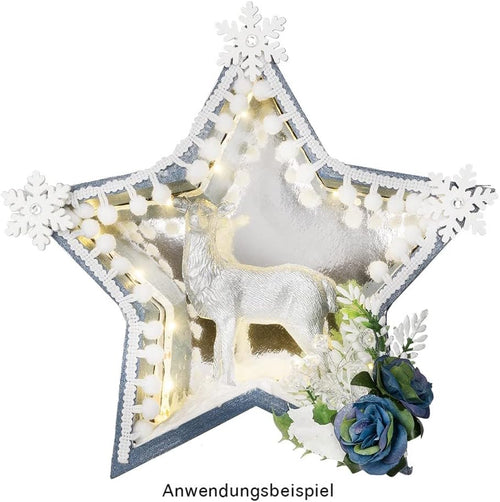 Ideen mit Herz LED-Lichterband, selbstklebend, warmweiß, inkl. Timer, 40er, 135 cm, 100 cm Kabelzulauf