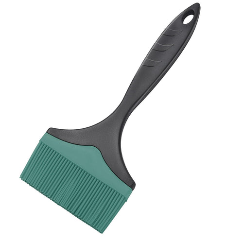 Großer Silikon-Backpinsel – Silikon-Backpinsel zum Grillen, hitzebeständige Pinsel, zum Verteilen von Öl, Butter, Soße zum Kochen, Backen, Grillen, 10 cm, extra breiter Grillpinsel (Rot 2)