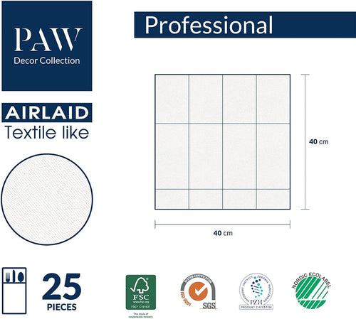 PAW Stoffähnliche Besteckservietten 1/8-Falz, 25 Stück - Beige