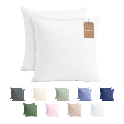 Lavea® 2er Set Kissenbezug - 40x40 - Eukalyptus