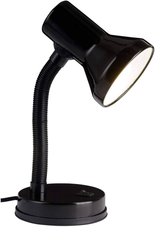 Brilliant Junior Tischlampe schwarz, Flexarm, Kippschalter, E27