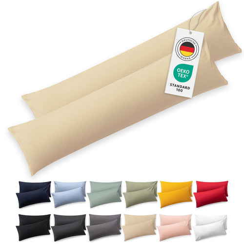 Blumtal Kissenbezug 40x40 cm (2er Set Kissenbezüge) - Grau - 100% Baumwoll-Jersey, Oeko-Tex Zertifiziert, Kissenhülle 40x40 - Jersey Kopfkissenbezug für Kissen 40x40 cm mit Reißverschluss