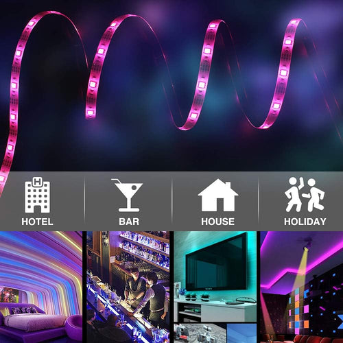 USB LED Streifen, 3,2ft 24 Tasten Lichtleiste Fernbedienung für Partys, DIY Innendekoration