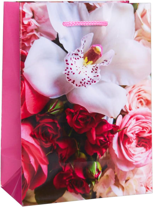 Idena Geschenktüten Classic Blumen, 10 Stück, 11,5 x 16 x 5,5 cm