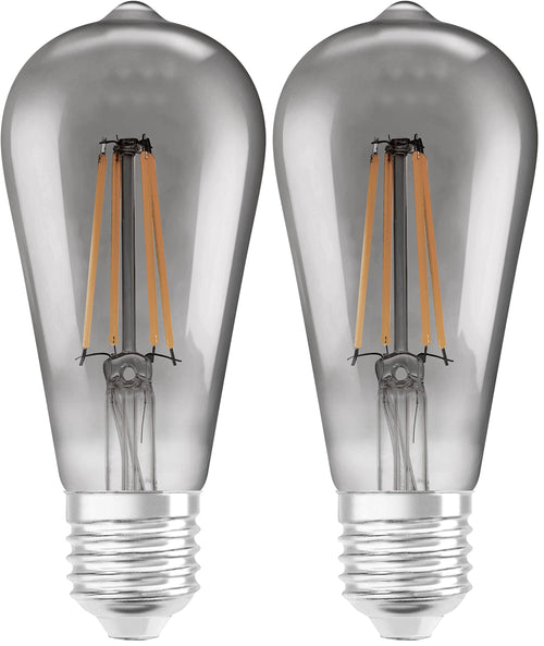 LEDVANCE E27 LED Lampe, SMART Home Wifi Edison Filament Stil Leuchtmittel mit 6W (540Lumen), Warmweiß (2500K) kompatibel mit Alexa, google oder App, Lampen im 1er-Pack