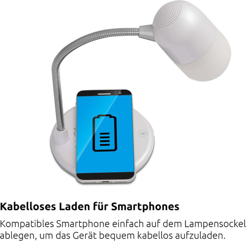 TechniSat VIOLA Tischlampe – LED-Tischleuchte mit Bluetooth-Audiostreaming
