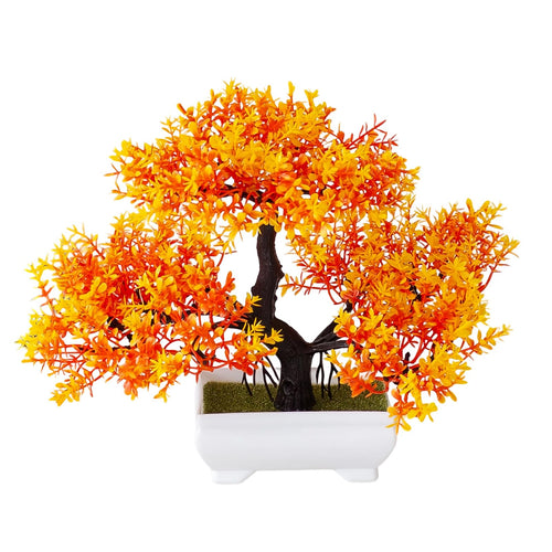 DEANKEJI Farbig Künstlicher Bonsai, Farbenfroh Deko Büro, Realistisch Bonsai Künstlich, für Haus Schlafzimmer Schreibtisch Bauernhaus Zimmer Dekoration