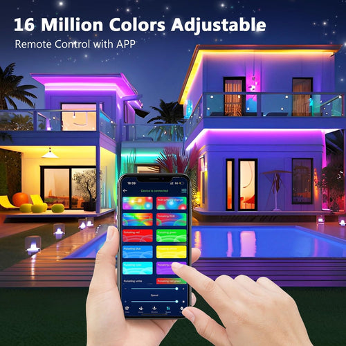 LED Strip 10m, LED Streifen Bluetooth RGB Led Band Selbstklebend mit Fernbedienung und APP. Musik Sync, Timer-Einstellung Dimmbar Led Stripes Lichterkette für Zimmer Partei deko