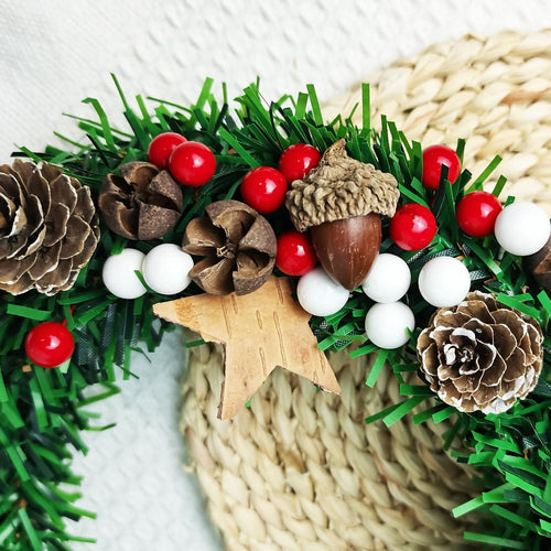 Adventskranz Deko,100 pcs Weihnachtskranz Deko,Adventskranz Selber Basteln,Deko Für adventskranz,Weihnachtsgesteck Deko,Weihnachtsdeko Basteln,Tannenzapfen Deko