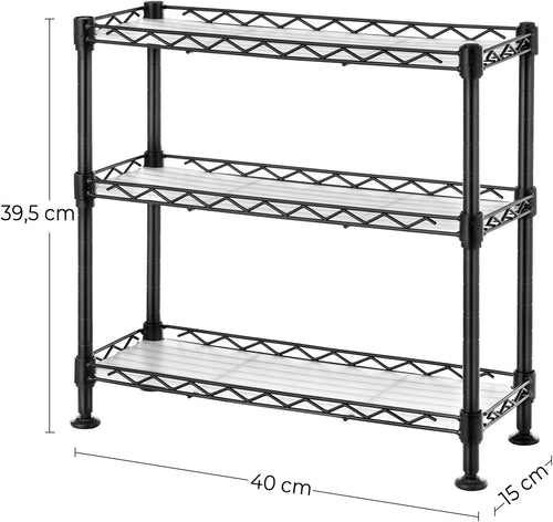 SONGMICS Gewürzregal mit 3 Ebenen, Küchen-Organizer, 15 x 40 x 39,5 cm