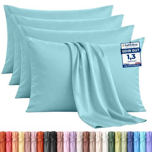 Utopia Bedding Kissenbezug 40x40 4er Set , kopfkissenbezug 40x40 Grau