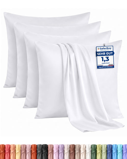 Utopia Bedding Kissenbezug 40x40 4er Set , kopfkissenbezug 40x40 Grau