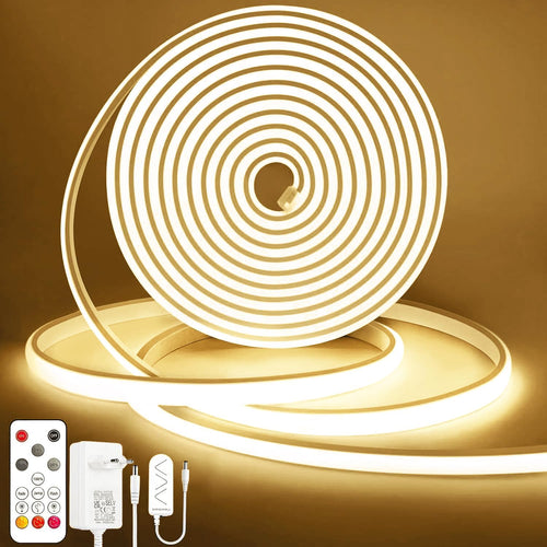 Lamomo COB LED Streifen, Warmweiss Dimmbar Leiste mit Fernbedienung, 5m 24V