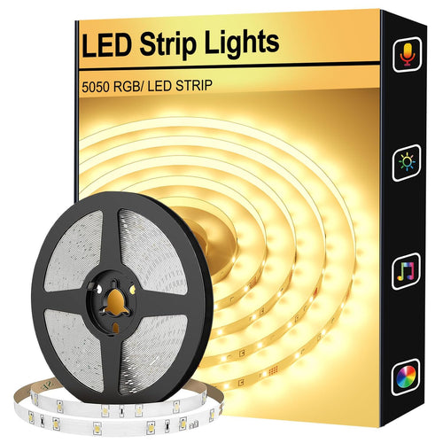 TV-LED-Lichtstreifen, RGB-LED-Leuchten für TV-LED-Hintergrundbeleuchtung mit App-Steuerung, Musik-Synchronisation, LED-Leuchten für Schlafzimmer, Party, TV, Spielzimmer für Weihnachten 3m