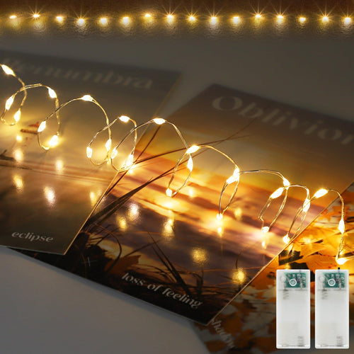 Mini Lichterkette Aufladbar 2M 20LED Warmweiß 3er Set