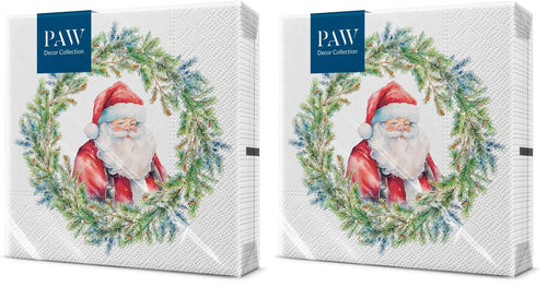 PAW Servietten 33 x 33 cm, 20 Stück - Weihnachtsschneeflocken Hellrot