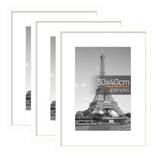 upsimples 3 Pack Bilderrahmen A4, Bilderrahmen Kinderzeichnungen A4,Picture Frame Schwarz für Fotos, Bilder, Poster