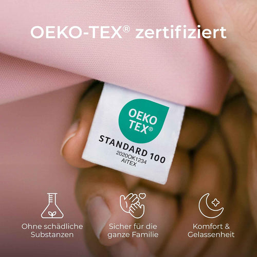 Kissenbezug 40x40 Baumwolle Renforcé (2er-Set) - Rosa - Dicht gewebt mit 57 Fäden/cm² - 40x40cm Kissenbezug - Oeko Tex Zertifiziert - Dreamzie