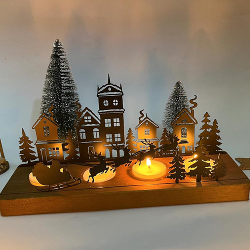 Advent Kerzenhalter, Adventskranz Teelichthalter 28 x 12.5 x 8 cm