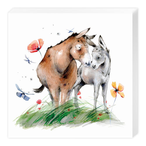 Weihnachtsservietten 33x33 cm, 20 Stück, 3-lagig – bunte Winterhäuser