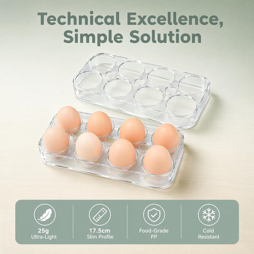 2 Stück Universal Eierhalter Eierablage für Kühlschrank 8 Eier Eierhalter Eieraufbewahrungsbox mit 8 Fächern platzsparend Organizer Eier aufbewahrung kühlschrank Eierbehälter für 8 Eier