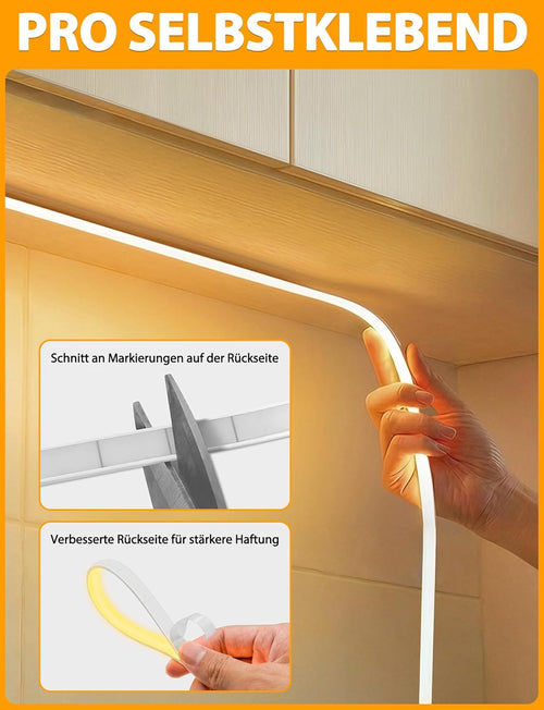 Lamomo COB LED Streifen, Warmweiss Dimmbar Leiste mit Fernbedienung, 5m 24V