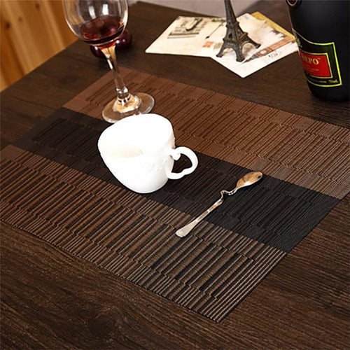 6er Set Platzsets 30x45cm Platzdeckchen Rutschfest Abwaschbar Tischmatten PVC Abgrifffeste Hitzebeständig Tischsets, Platz-Matten für küche