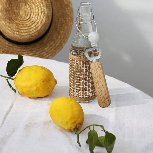 Flaschenöffner, Flaschenöffner mit Holzgriff, Wein-Bier-Limonade-Glasflaschenverschlussöffner