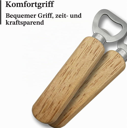 Flaschenöffner, Flaschenöffner mit Holzgriff, Wein-Bier-Limonade-Glasflaschenverschlussöffner