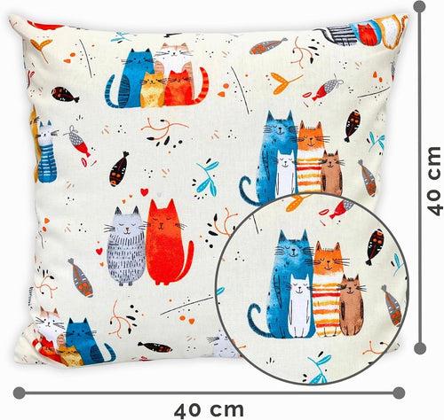 Kissenbezug 40x40 cm Baumwolle Zierkissenbezug mit Verstecktem Reißverschluss, Kopfkissenbezug, Kissenhülle, Sofakissenbezüge, Dekokissenbezüge für Wohnzimmer Sofa Couch Schlafzimmer
