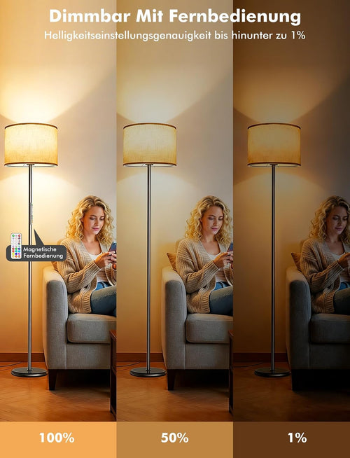 E27 LED Glühbirne – 12W RGB Lampen Farbwechsel Glühbirne mit Fernbedienung 1100 Lumen, Edison E27 Mit Nachtlicht Neutrales Licht 4000K Schraubbirne für Schlafzimmer und Wohnzimmer
