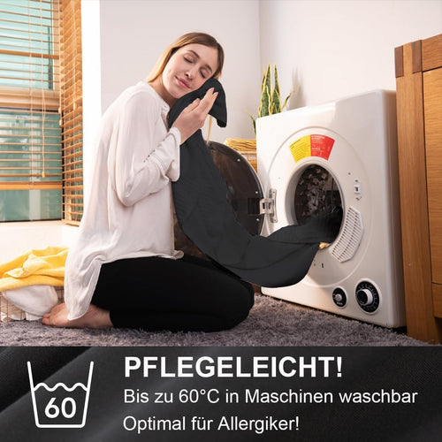 Beqnat Kissenbezug 40x40 2er Set, Anthrazit, 100% Mikrofaser