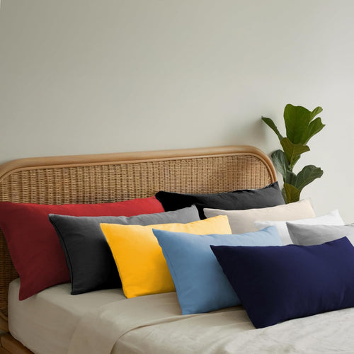 Dreamzie - Kissenbezug 40x40cm - 2er Set - 100% Baumwolle - Anthrazit