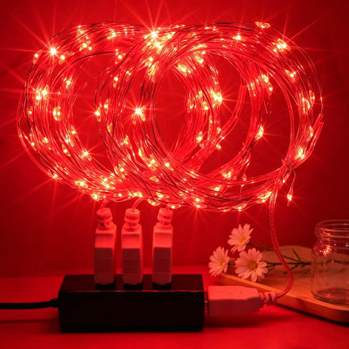 2 Stück LED Lichterkette, 20LED 2M / 6.6Ft USB lichterkette außen/innen Wasserdichte für Schlafzimmer, Hof, Hochzeit, Weihnachten, DIY etc (Warmweiß)