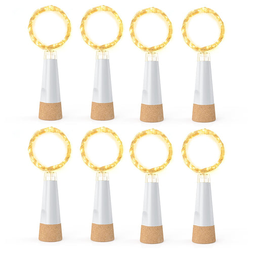 Flaschenlichter mit Korken, USB wiederaufladbares Weinflaschenlicht, batteriebetriebene Gläser, Lichterkette, 2025 verbesserte Lichterkette für Weihnachtsdekorationen(Warm weiß, 3 Pack)