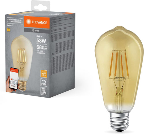 LEDVANCE SMART+ Filament Edison Dimmable Warmweiß 2400 K 6 W