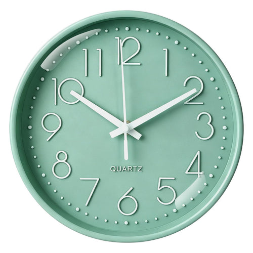 Aolso Wanduhr, geräuschlos und tickt Nicht, Batteriebetriebene runde Wanduhr, Digitale Wwanduhr, modernes Quarz-Design, für Wohnzimmer, Büro, Küche oder Kinderzimmer (Grau, 20CM)