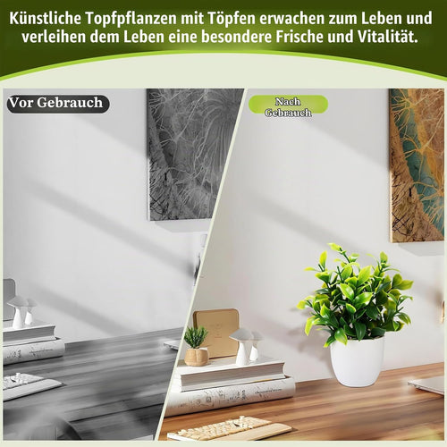 4 Stück Kunstpflanze,Mini Künstliche Pflanzen,Künstliche Pflanzen
