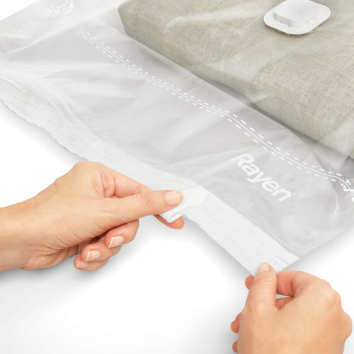 Rayen - Vakuumbeutel für Kleidung, Vakuumbeutel, XXL, 90 x 130, transparent