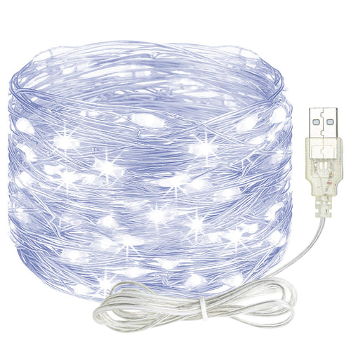 litogo Led Lichterkette mit USB, 5M 50 LED Lichterkette Innen mit Stecker, Wasserdicht Micro Lichterketten Außen für Party, Garten, Hochzeit, Weihnachten, Zimmer Deko, Warmweiß