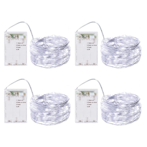 BXROIU 2X 50 LED Lichterkette Batteriebetrieben 5M Micro LED Warmweiß