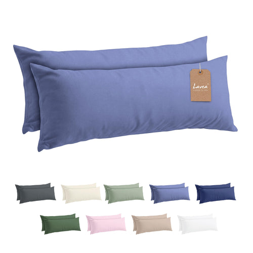 Lavea® 2er Set Kissenbezug - 40x40 - Eukalyptus