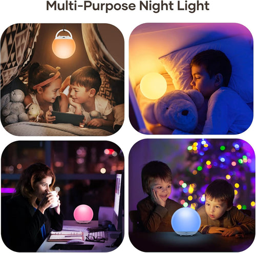 Nachtlicht Kinder,USB Aufladbare Stilllicht Baby mit RGB