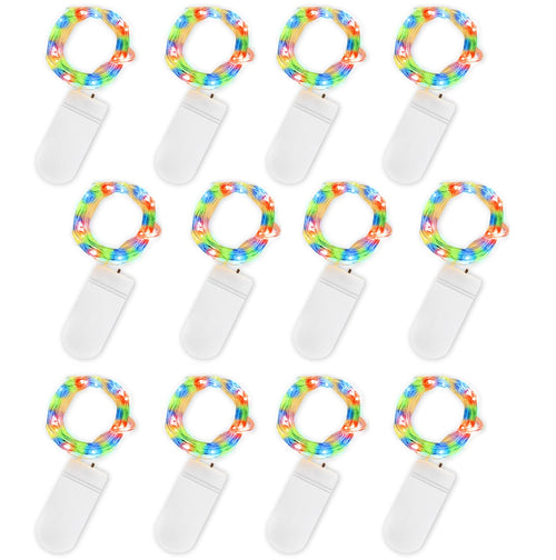 Jsdoin LED Mini Lichterkette mit Batterie, 6x20er Micro außen Lichterkette