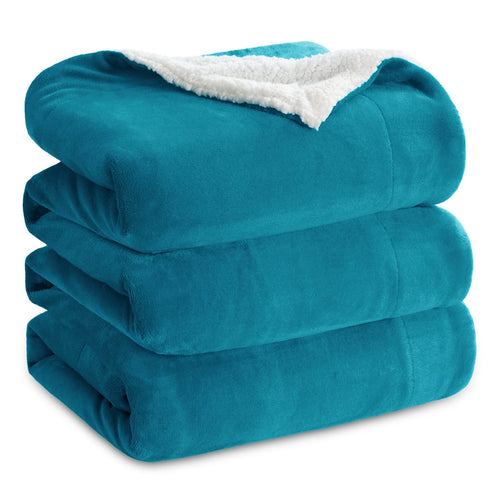 BEDSURE Sherpa Kuscheldecke Flauschig 150x200 - Sofadecke, Grau