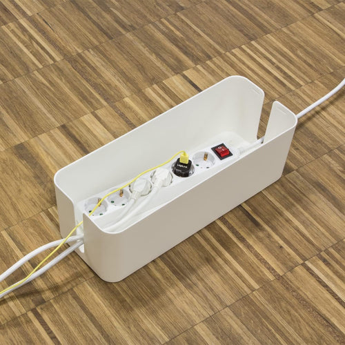 LogiLink KAB0063 - Kabelbox groß (407 x 157 x 133,5 mm), weiß