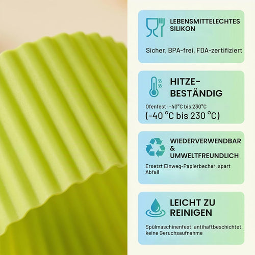 12 Stück Muffinform Silikon Muffinförmchen Silikonformen Muffin Backform